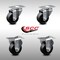 Service Caster 3 Inch SS Soft Rubber Wheel Swivel Top Plate Caster Set with 2 Rigid SCC SCC-SS20S314-SRS-2-R-2 - alternate 5